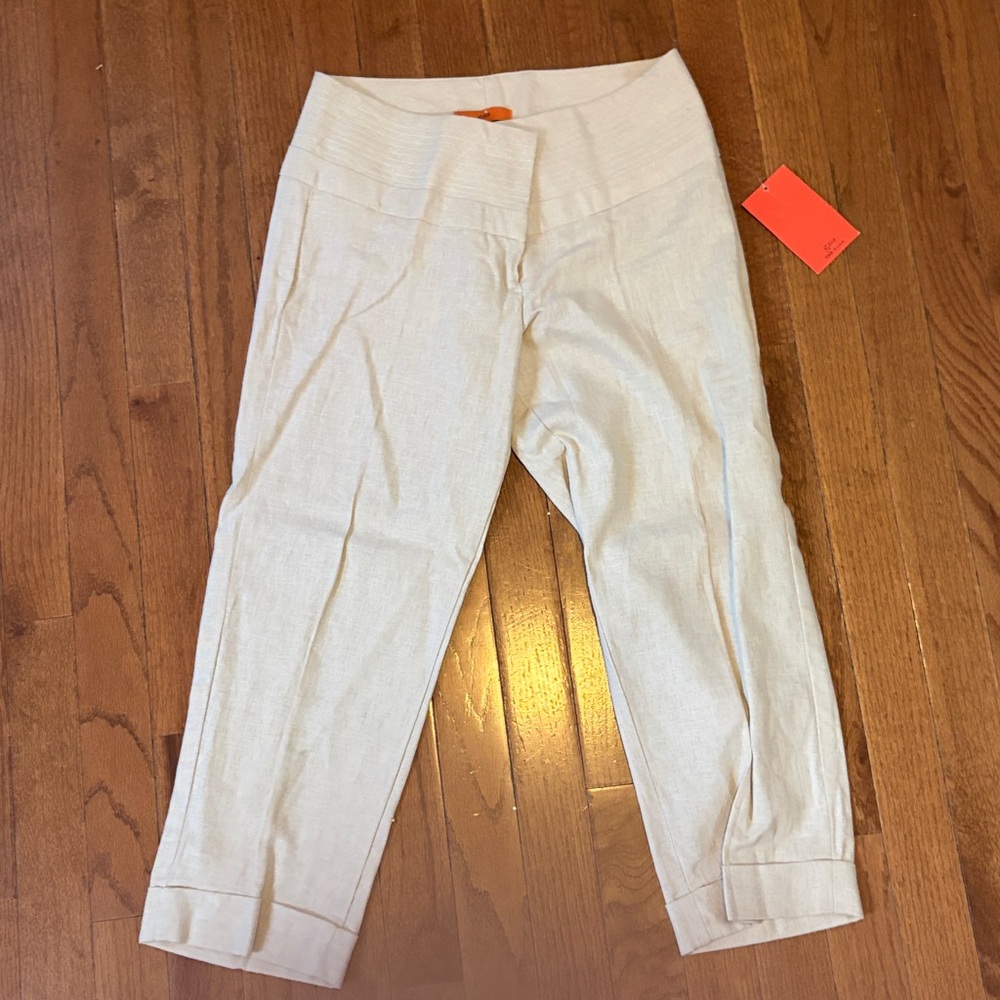 Cream Cropped Pants